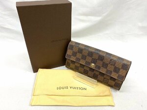 ◇◇Louis Vuitton ルイヴィトン ダミエ ポルトファイユサラ 長財布 財布 ブラウン系 ◇◇Ｎ61734