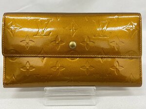 ◇◇Louis Vuitton ルイヴィトン ヴェルニ ポルトトレゾールインターナショナル ブロンズ 長財布 ウォレット ◇◇M91166