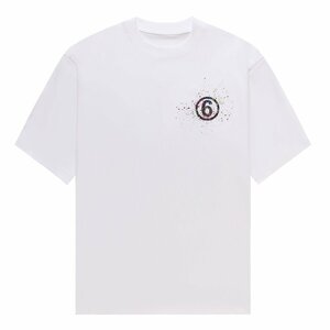 送料無料　MM6　メンズ　Tシャツ　無地　文字ロゴ　半袖　丸首　1725-50