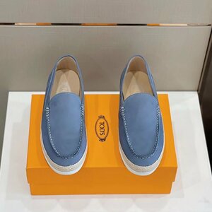 イタリア　トッズ　Tod's ロファー　パンプス 　レザー　スエード　メンズ　シューズ　カジュアル　ブルー　39～44　サイズ選択可能　xz03