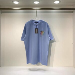 送料無料 AMIRI アミリ メンズ　Tシャツ　丸首　半袖　文字ロゴ　シンプル　1582-XXL