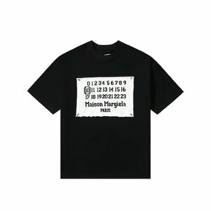 送料無料　マルタンマルジェラ　Maison Margiela　MM6　メンズ　Tシャツ　文字ロゴ　半袖　丸首　1713-L