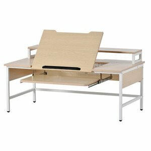 computer desk high type . low type . switch possibility many -step adjustment holder attaching office desk wooden writing desk . shoes. PC equipment same time use possibility [