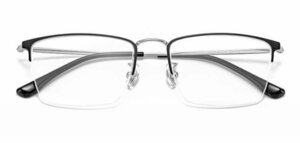 送料無料　ハーフリム　超軽量　タテ眼鏡　金属フレーム　レンズ交換可能　メガネフレーム　 sc0383