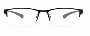 1円スタート　ハーフリム　金属フレーム　超軽量　タテ眼鏡　レンズ交換可能　メガネフレーム　 sc0370