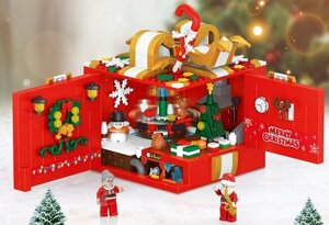 新品未使用　ブロック　積み木　未組立　クリスマスギフトボックス　690粒　クリスマスプレゼント　箱付き　zd111
