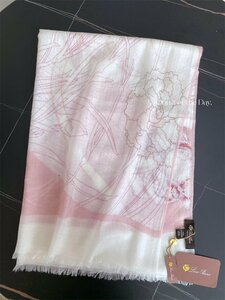 Loro Piana　ロロピアーナ　レディース　マフラー　ストール　スカーフ　カシミア100％　70*200cm　秋新品　花柄　1816