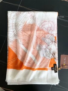 Loro Piana　ロロピアーナ　レディース　マフラー　ストール　スカーフ　カシミア100％　70*200cm　秋新品　花柄　1817