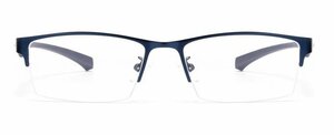 送料無料　ハーフリム　金属フレーム　超軽量　タテ眼鏡　レンズ交換可能　メガネフレーム　 sc0372