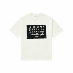 送料無料　マルタンマルジェラ　Maison Margiela　MM6　メンズ　Tシャツ　文字ロゴ　半袖　丸首　1714-XL