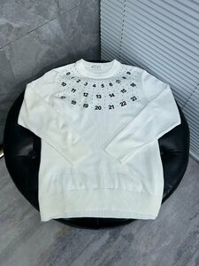 Maison Margiela マルタンマルジェラ　ニット　セーター　丸首　数字ロゴ　M-3XL　サイズ選択可能　MM6　2708