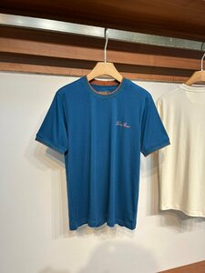 送料無料　loro piana　ロロピアーナ　メンズ　Tシャツ　ロゴ有り　丸首　半袖　無地　ビジネス　M-XXL　サイズ選択可能　ブルー　4408