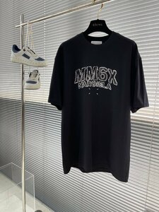 送料無料　Maison Margiela マルタンマルジェラ　メンズ　Tシャツ　丸首　半袖　文字ロゴ　48-56　サイズ選択可能　MM6　4091