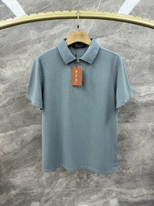 送料無料　loro piana　ロロピアーナ　メンズ　ポロシャツ　POLO　Tシャツ　半袖　ロゴ　文字　丸首　ビジネス　M-XXL サイズ選択可能 4484