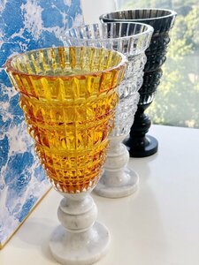  baccarat Baccarat crystal стекло ваза 1 пункт только желтый с коробкой 3768