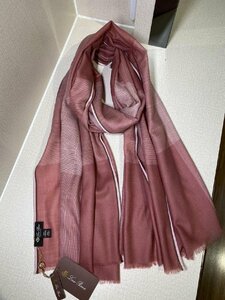 おしゃれ　Loro Piana イタリア　ロロピアーナ　マフラー　ストール　 やわらかい カシミア100％　タグと箱付き 788