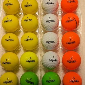 HONMA D1カラーボール 黄色 オレンジ 白 緑　年式混在　20個