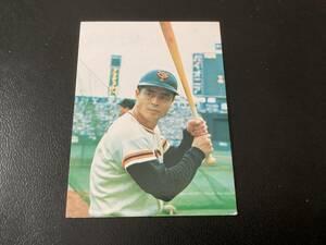 良品　カルビー77年　ジャイアンツ選手カード　王貞治（巨人）No.79　プロ野球カード