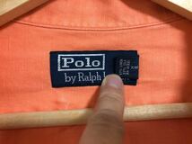 激レア☆長袖 90s ポロ ラルフローレン オープンカラー 開襟 シャツ オレンジ リネン シルク POLO ralph SPORT RRL RL93 caldwell clayton _画像5