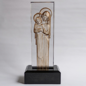 ルネ・ラリック R.LALIQUE 立像・彫像 Vierge A L'enfant （マリア像／聖母子像） アンティーク 1934年