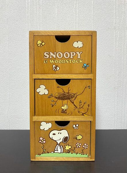 スヌーピー SNOOPY peanuts 小物入れ 木箱 ウッドストック 