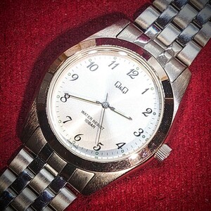 532[ батарейка заменен ]CITIZEN Q&Q CAL.2035 мужские наручные часы Citizen серебряный × серебряный циферблат metal ремень 3 стрелки аналог часы 