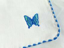 福祉バザー　タオルハンカチ 蝶の刺繍 3枚_画像6