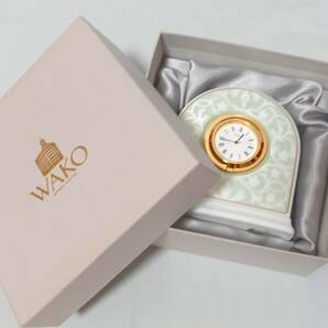 福祉バザー WAKO/和光 置き時計 陶磁器の画像8