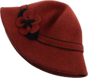 送料無料 カシミア帽子 TOYMYTOY レディース カシミア帽子厚い暖かい カシミヤ 帽子 バケツ帽子ニットキャップ 赤 プレゼント 新品