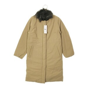 [03812] a.v.va-veve no color down coat XS fur attaching beige simple protection against cold AW autumn winter beautiful . on goods 