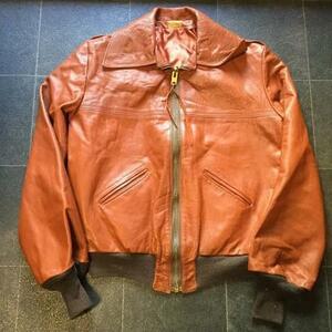 ★ビンテージ　1970s THE HEEL　ブラウン　レザージャケット革質最高 40