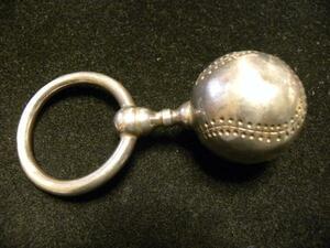 ★Tiffany & Co Silver Baseball Baby Rattle ティファニー銀製