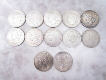 ◇ アメリカ 銀貨 1922年 1923年 ピース ダラー リバティ 1ドル コイン 12枚 約321.5g おまとめ_画像1