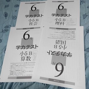 育伸社　２０２４年度６月　小学５年生Ｂ学力テスト　国・算・理・社　送料込み