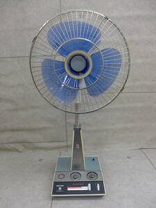 ee1422* present condition goods BROTHER/ Brother NON STEP350 3 sheets wings electric fan F35-131 that time thing Showa Retro antique living blue group feather /180