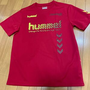 9 7 hummel ヒュンメル Tシャツ 半袖Tシャツ スポーツシャツ 半袖 赤