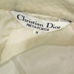 L47282【Chrstian Dior】アンティーク プレタポルテ プリーツ シルクウールスカート 美品の画像7