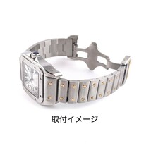 腕時計 修理交換用 ブレスレット 23mm 金属ベルト ゴールド×シルバー 【対応】カルティエ サントス100 LM Cartier_画像6