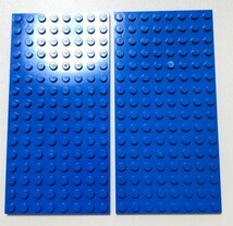 LEGO★正規品 青 8×16 基礎板 2個 プレート 同梱可能 レゴ ベース 建材 家 建物 土台 ベース 研究室 ラボ ジュラシック 宇宙 スペース_画像1