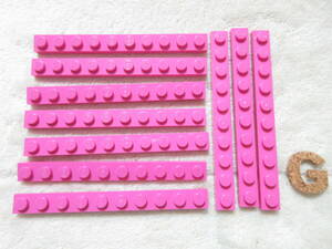 LEGO★G 正規品 10個 ダークピンク 1×10 プレート 同梱可能 レゴ シティ クリエイター エキスパート 建材 建物 フレンズ 家 ディズニー