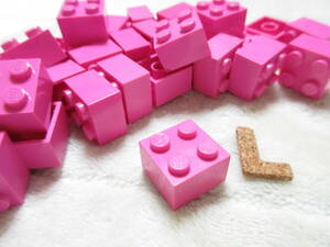 LEGO★L 正規品 35個 ダークピンク 2×2 ブロック 同梱可能 レゴ シティ クリエイター エキスパート 建材 建物 フレンズ 家 ディズニー