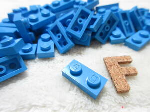 LEGO★F 正規品 60個 ダークアズール 1×2 プレート 同梱可能 レゴ シティ クリエイター エキスパート 建材 建物 家 トレイン バス 電車