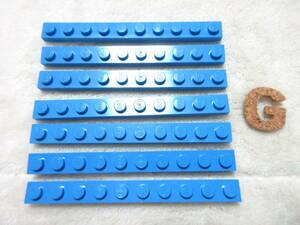 LEGO★G 正規品 7個 ダークアズール 1×10 プレート 同梱可能 レゴ シティ クリエイター エキスパート 建材 建物 家 トレイン バス 電車