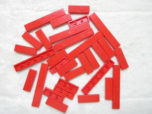 LEGO*1 стандартный товар 30 шт красный 1×3 1×6 плитка plate включение в покупку возможность Lego City klieita- Expert . материал здание пожаротушение . Ferrari дом 