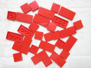 LEGO★3 正規品 30個 赤 2×2 2×4 タイル プレート 同梱可能 レゴ シティ クリエイター エキスパート 建材 建物 消防署 フェラーリ 家