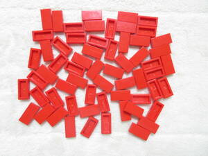 LEGO★4 正規品 60個 赤 1×2 タイル プレート 同梱可能 レゴ シティ クリエイター エキスパート 建材 建物 レッド 消防署 フェラーリ 家