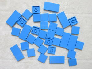 LEGO★1 正規品 35個 ダークアズール 2×2 2×4 タイル プレート 同梱可能 レゴ クリエイター エキスパート 建材 建物 フレンズ ディズニー