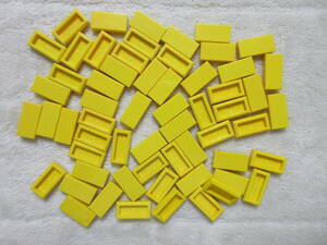 LEGO★1 正規品 60個 黄 タイル 1×2 プレート 同梱可能 レゴ クリエイター エキスパート 建材 建物 バス 電車 車 レーシングカー