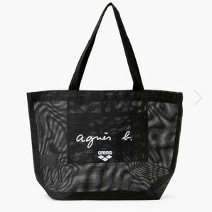 アニエスベー agnes b. x arena メッシュトートバッグ 黒