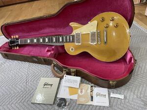 ほぼ新品 選定品 超軽量 Gibson Custom Shop Murphy Lab 1957 Les Paul Standard Ultra Heavy Aged Double Gold 重量3.74kg 付属品全て有り